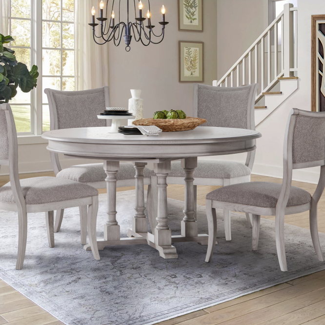 Round Extendable Dining Table
